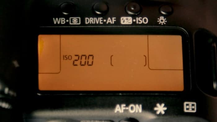 Camera displaying ISO 200.
