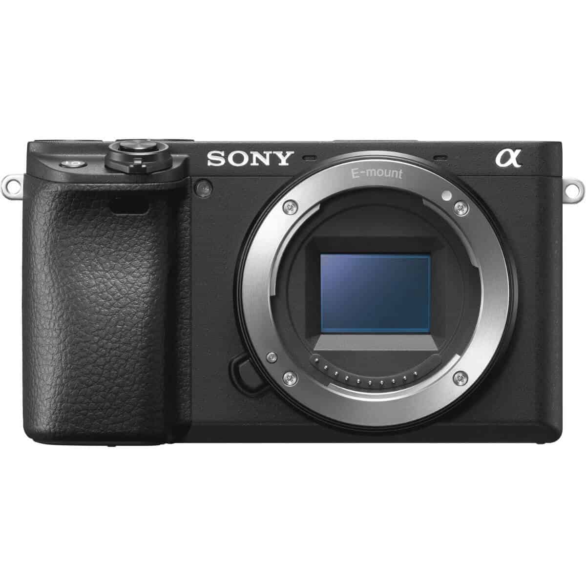 Sony a6400 camera without a lens.