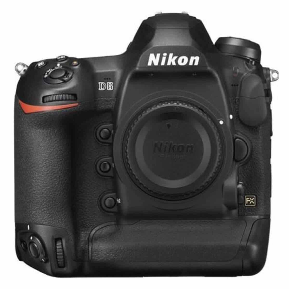Nikon D6 camera without the lens.
