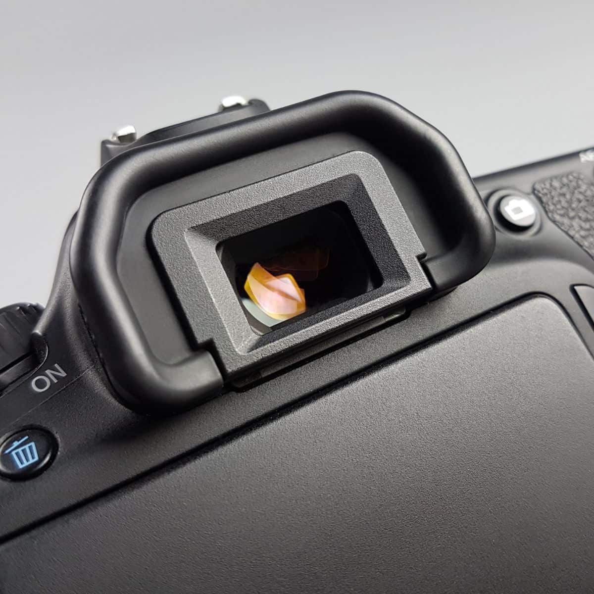 Close-up of a camera's viewfinder.