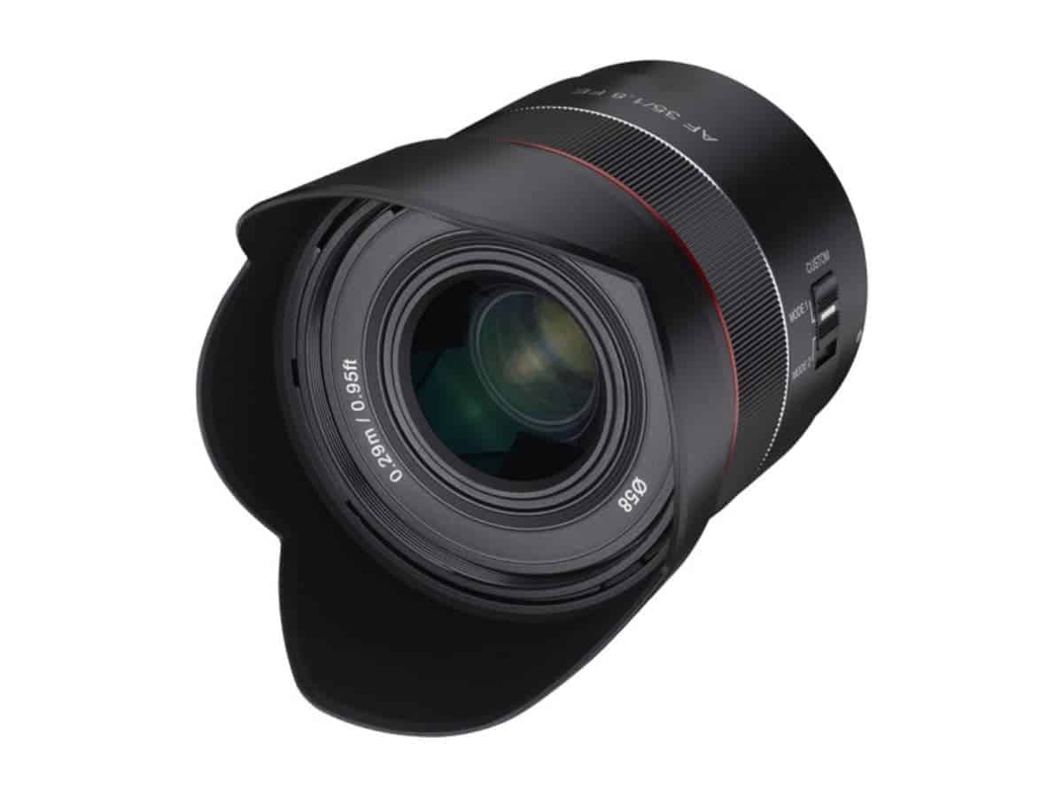 Samyang 35mm lens for Sony cameras.