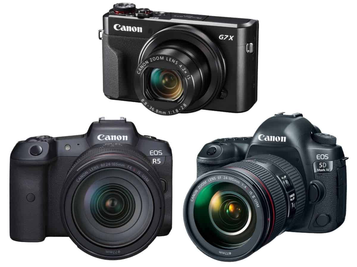 Three Canon cameras.