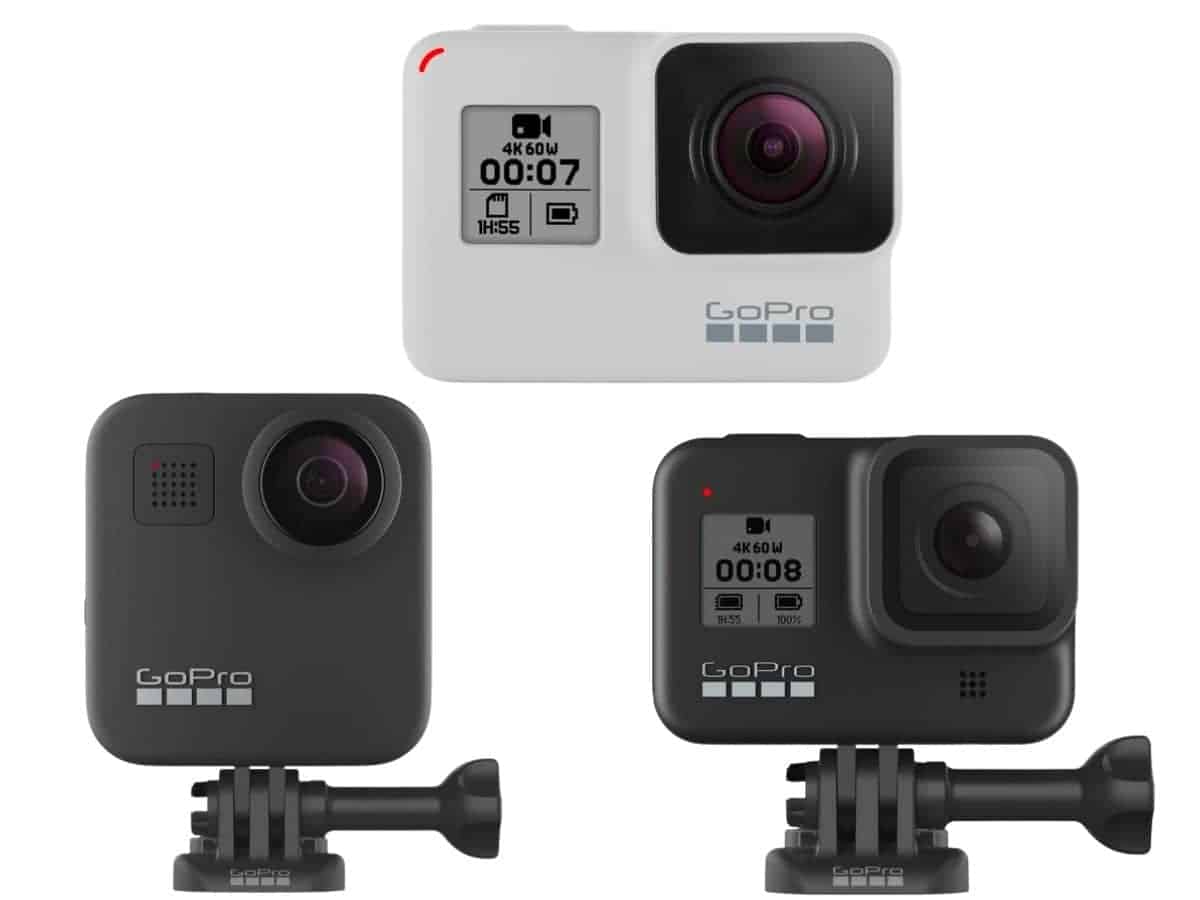 Three GoPro cameras.