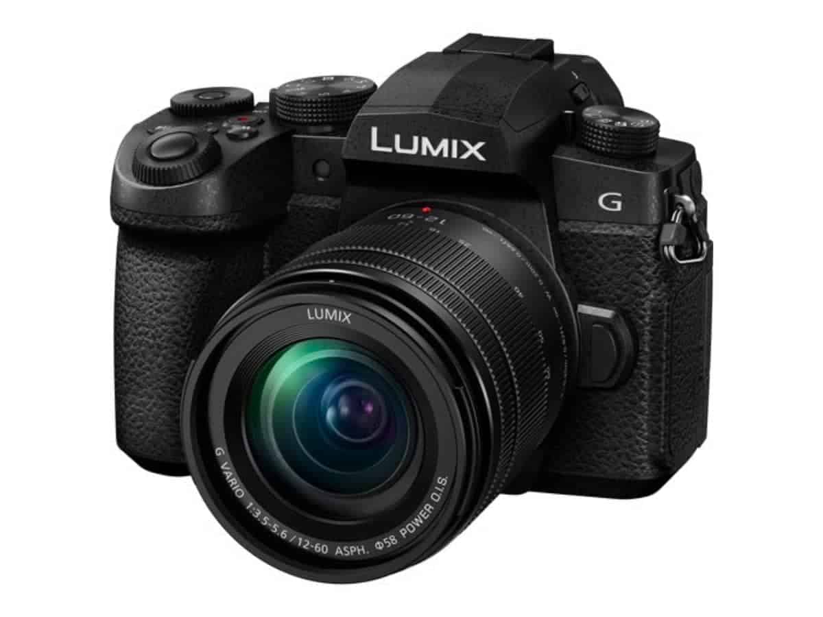 Panasonic Lumix G95 camera with a lens.