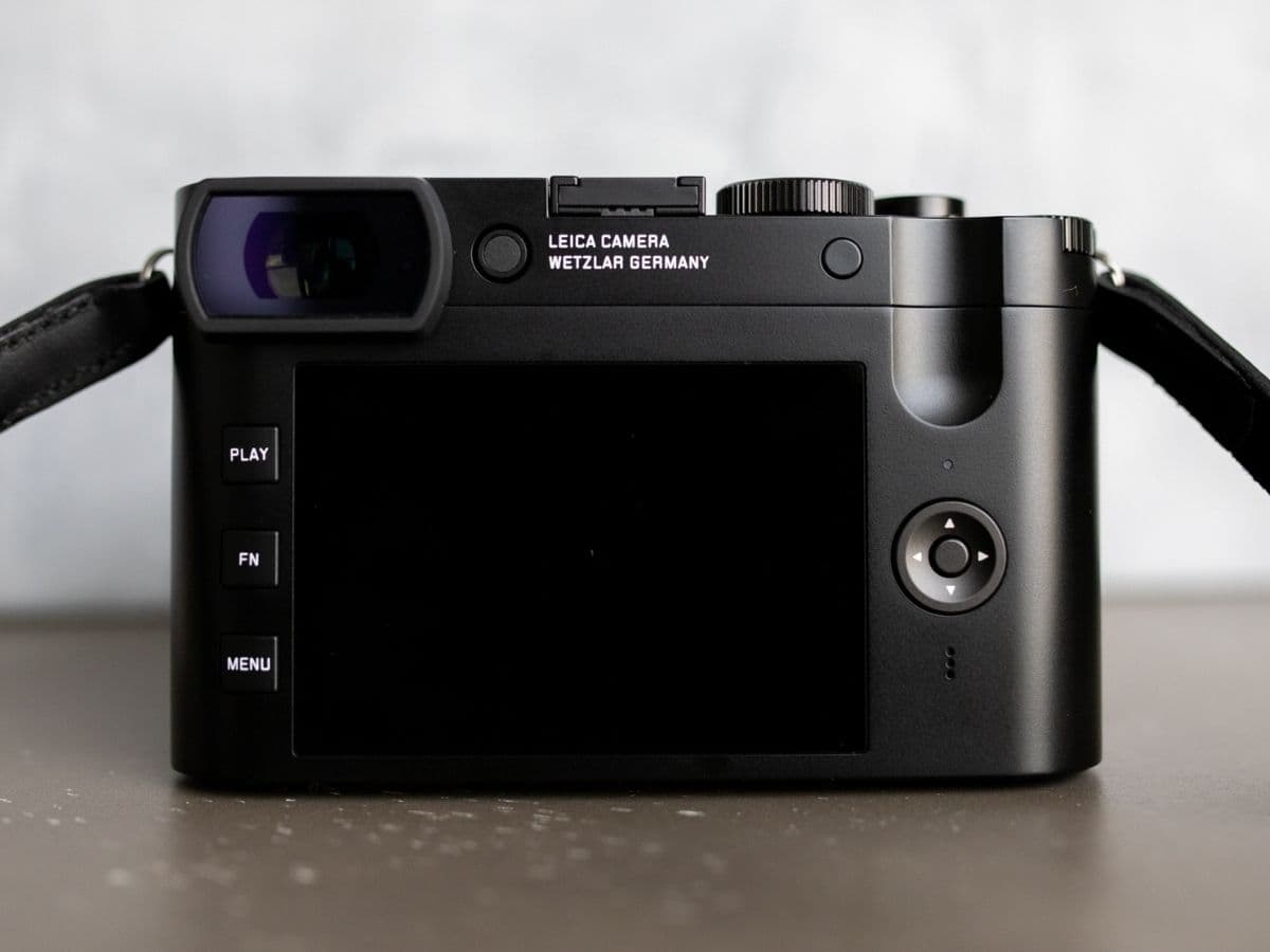 Rear of a Leica Q2 camera.