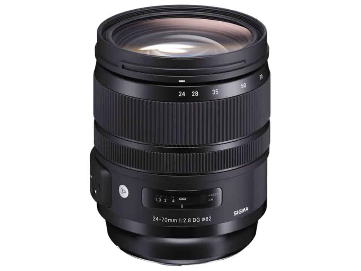 Sigma 24 to 70mm Art lens for Canon EF-mount cameras.