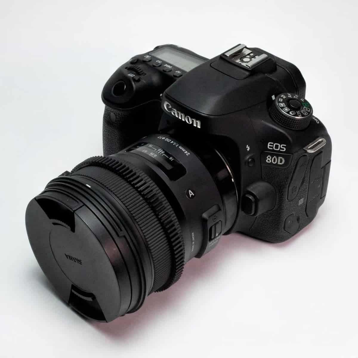 Sigma Art lens on a Canon DSLR camera.