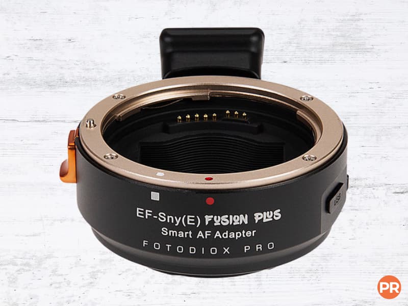 Fotodiox Canon EF lens to Sony E-mount lens adapter.